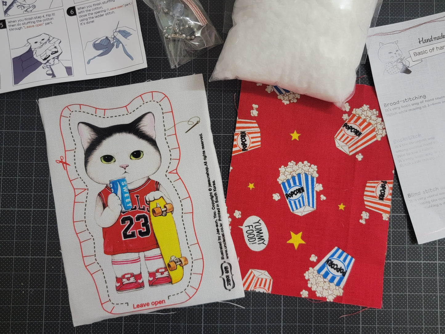 C款-黑白貓布公仔-14款