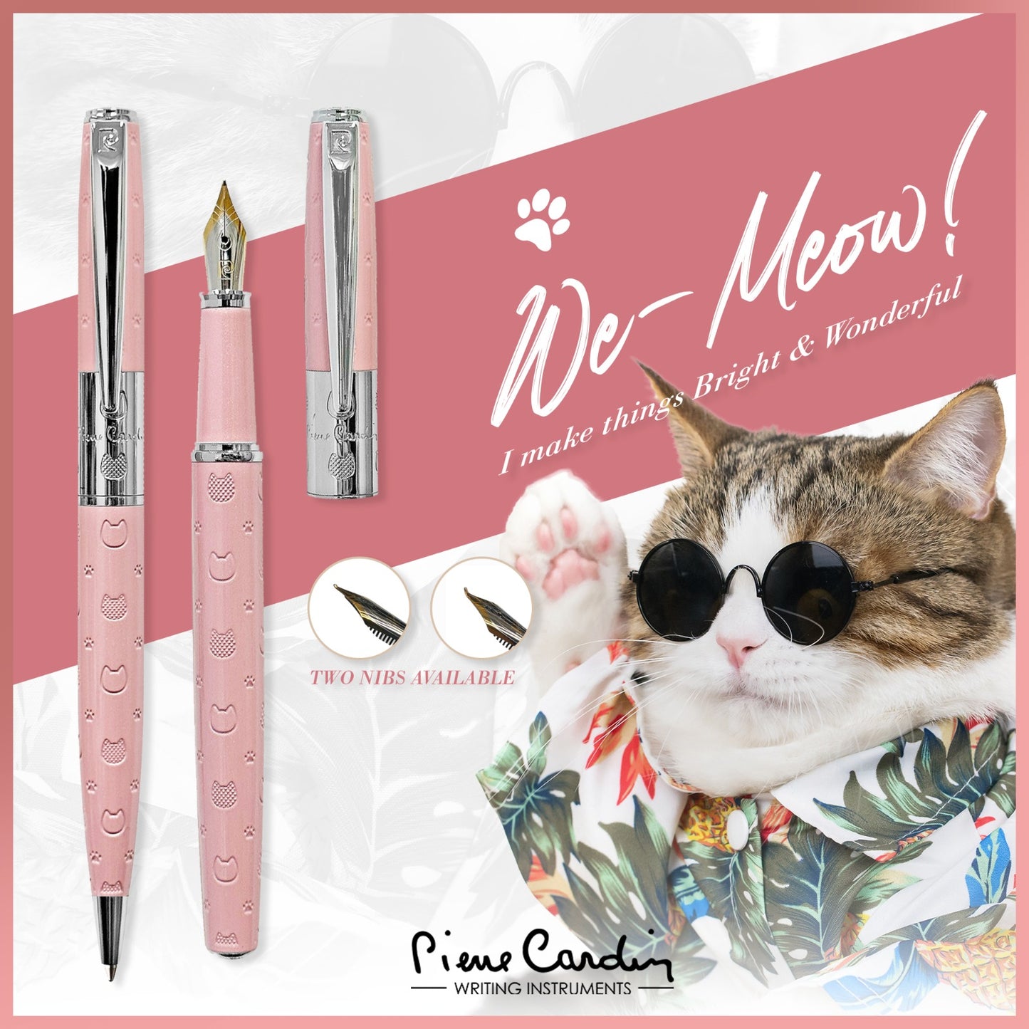貓狗圖案鋼筆