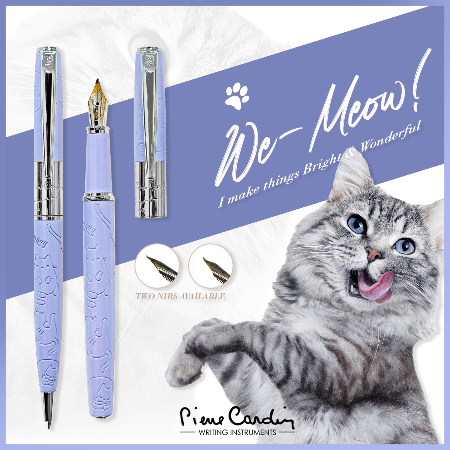 貓狗圖案鋼筆