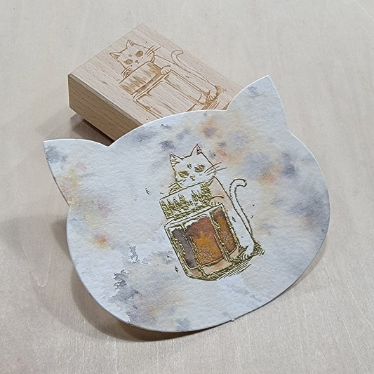 貓貓墨水木印章