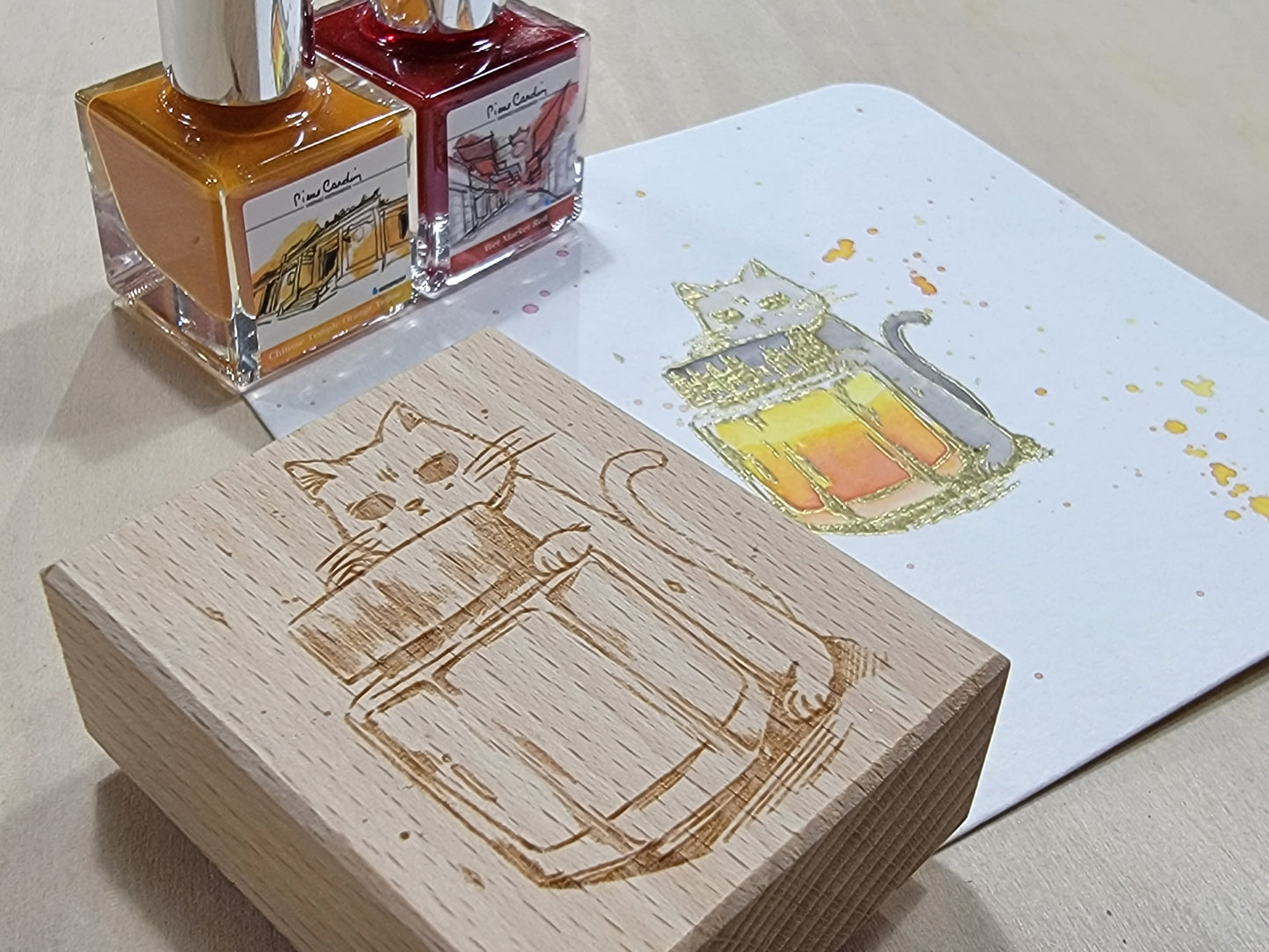 貓貓墨水木印章