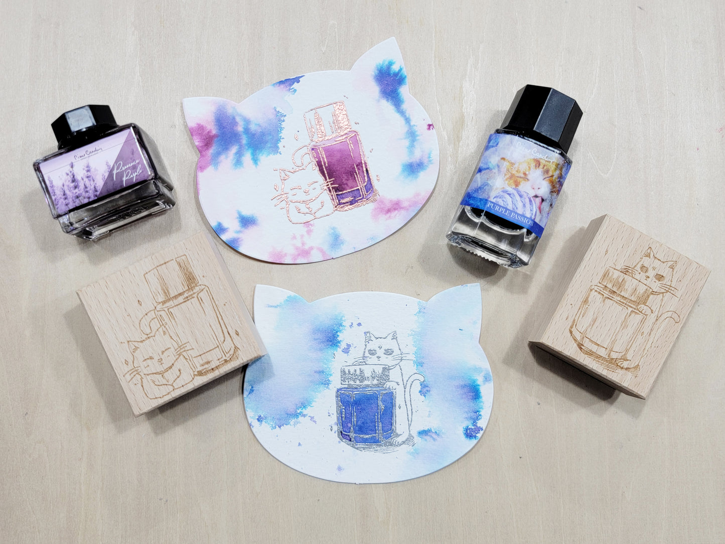 貓貓墨水木印章