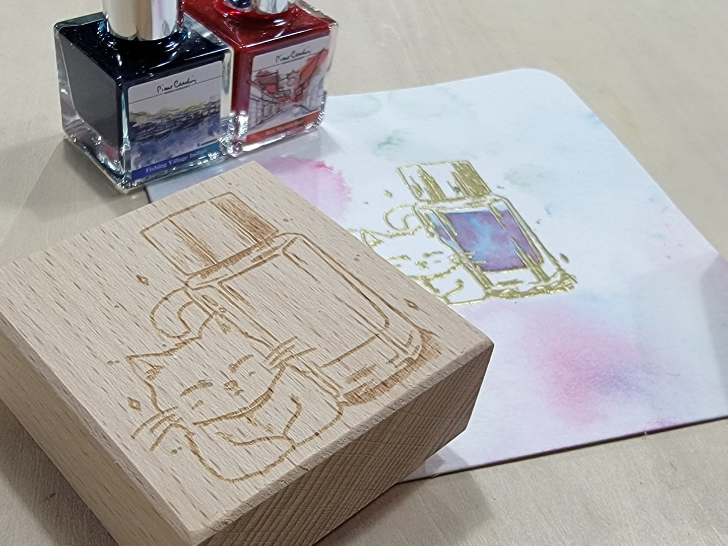 貓貓墨水木印章