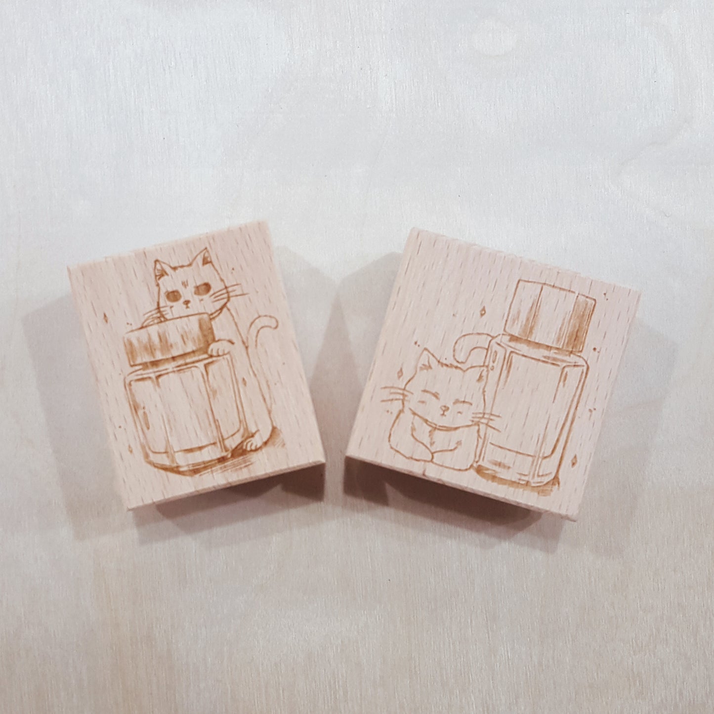 貓貓墨水木印章