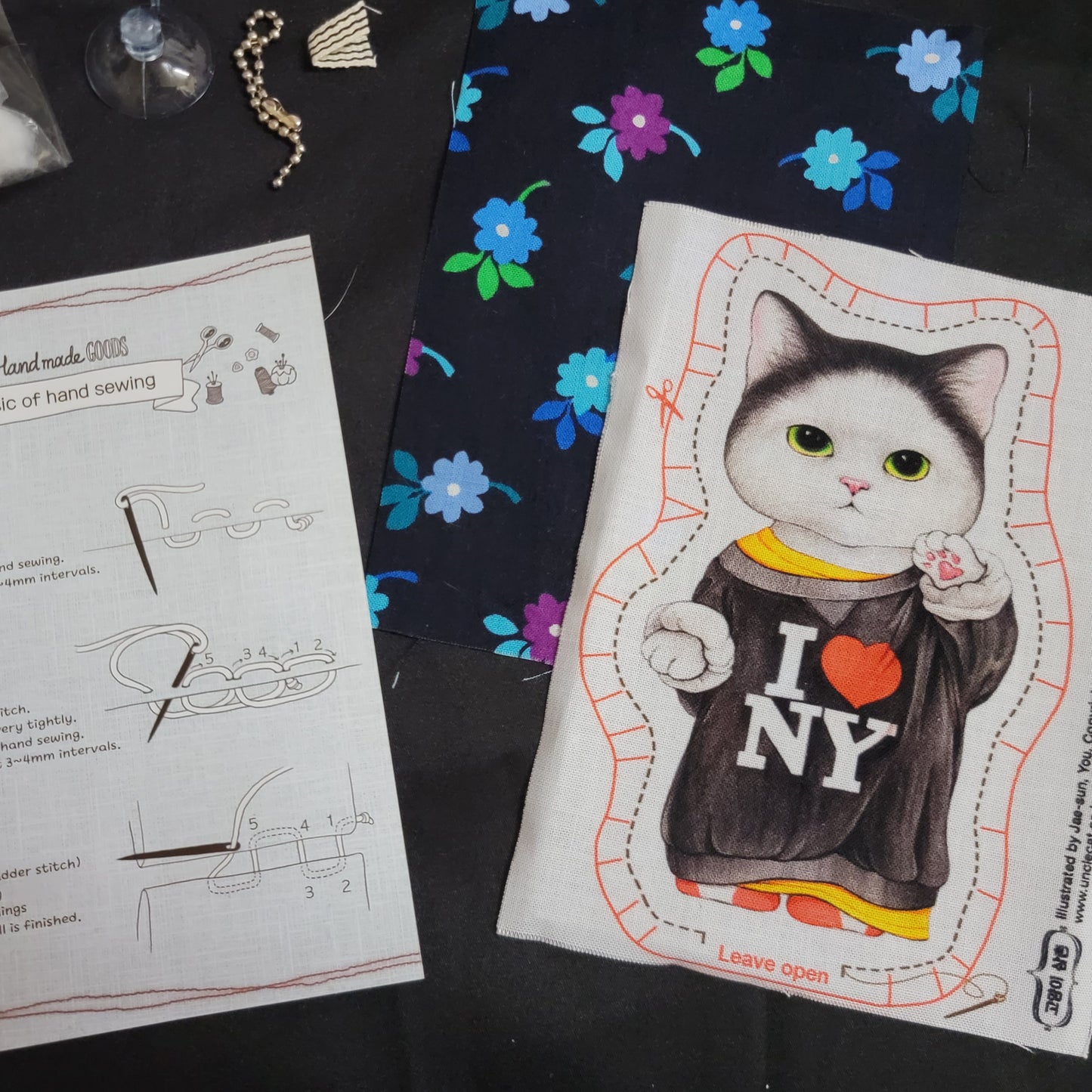 C款-黑白貓布公仔-14款